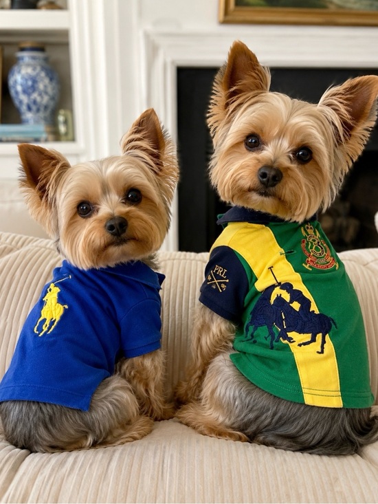 Polo Ralph Lauren Other - RALPH LAUREN DOG POLO SHIRT LOT OF 2 S/M BIG PONY PET CLOTHES BLUE GREEN